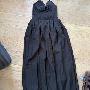 Amazon Black Strapless Midi Dress